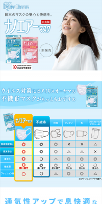 Nano Air Mask 7 sheets PK-NI7L Ordinary size LP design (goods / Shades of blue / Clean-cut) PC version