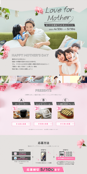 Mom's Happiness Photo Campaign LP design (Services, Insurance, and Finance / Shades of grey / Refined style) PC version