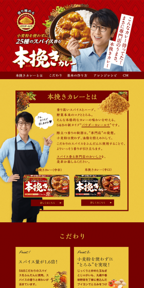 Authentic Ground Curry LP design (food / Red tones / Lively type) PC version