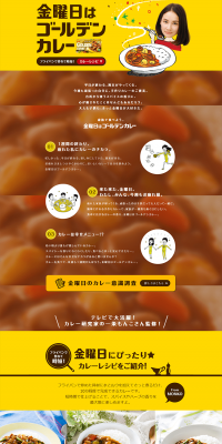 Golden Aroma Golden Curry LP design (food / yellow / Lively type) PC version