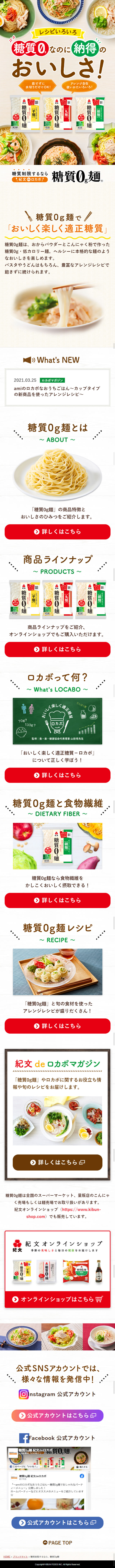 0g Carb Noodles LP design (Noodles, Bread, and Flour-based Foods / Beige tones / Cute style) Mobile version