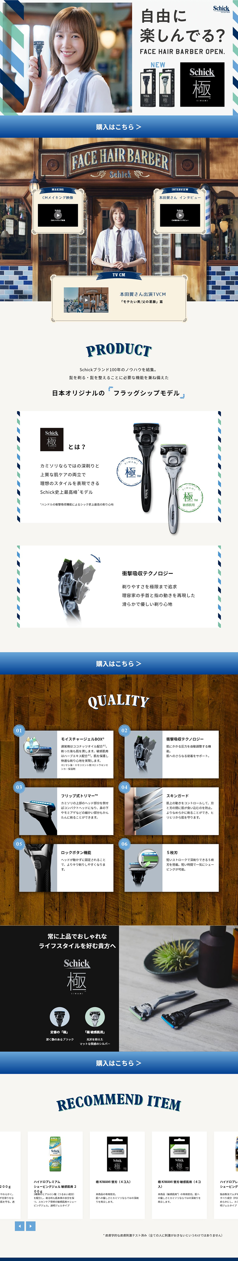 Schick "KIWAMI" LP design (goods / Shades of blue / Cool style) PC version