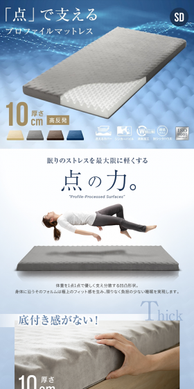 Profiled High-Resilience Mattress LP design (Interior, furniture, and bedding / White-based / Clean-cut) PC version