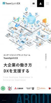 TeamSpirit EXのLPデザイン（インターネットサービス／ホワイト系／シンプル系）スマホ版