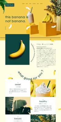 Banana no Kamisama LP design (Beverages and Alcohol / yellow / Cute style) PC version