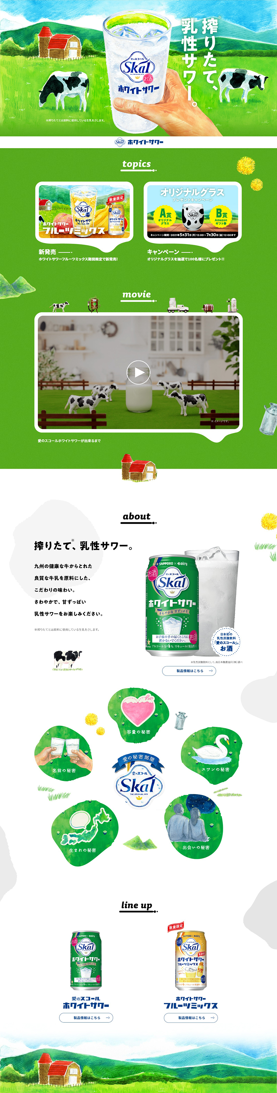 Ai no Skal White Sour LP design (Other alcoholic drinks / Green tones / Refreshing type) PC version