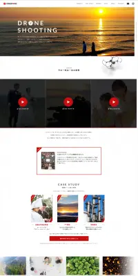 映像制作のLPデザイン（サービス・保険・金融／レッド系／キレイ系）PC版