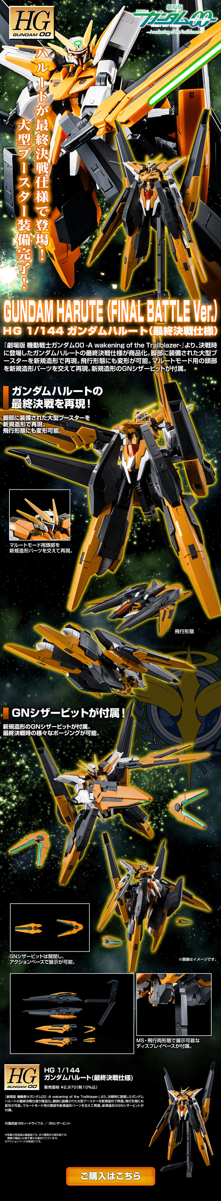 HG 1/144 Gundam Harute (Final Battle Specification) LP design (Kids, Baby, Toys / Black-colored / Cool style) PC version