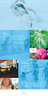 fibonaのLPデザイン（企業・会社・お店／ブルー系／シンプル系）PC版
