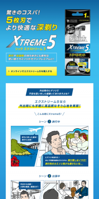 Schick Extreme 5 LP design (goods / Shades of blue / Clean-cut) PC version