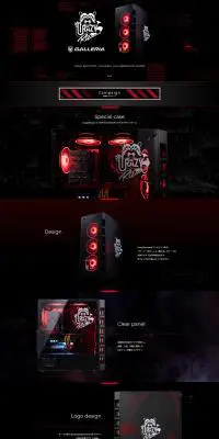 ガレリア　コラボPCのLPデザイン（パソコン・周辺機器／ブラック系／かっこいい系）PC版
