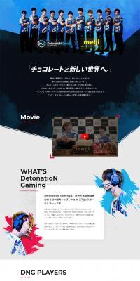 DetonatioN Gaming×meijiのLPデザイン（サービス・保険・金融／ブルー系／かっこいい系）PC版