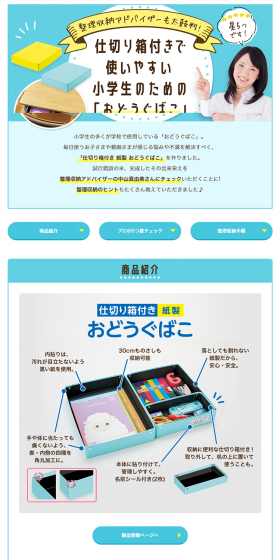 Paper utility box with dividers LP design (goods / Shades of blue / Trust and Safety) PC version
