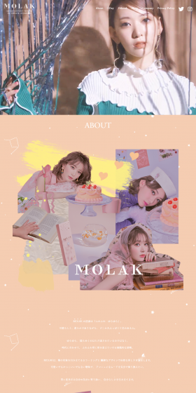 MOLAK LP design (Cosmetics, makeup, and contact lenses / Beige tones / Cute style) PC version