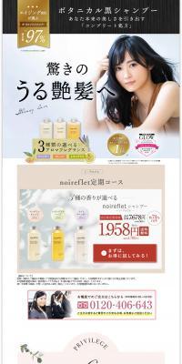 Noireflet Shampoo LP design (Skincare, Bodycare, Haircare / Beige tones / Refined style) PC version