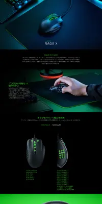 Naga XのLPデザイン（パソコン・周辺機器／ブラック系／かっこいい系）PC版
