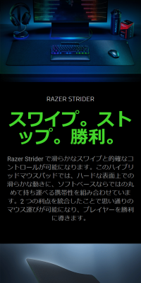StriderのLPデザイン（パソコン・周辺機器／ブラック系／かっこいい系）スマホ版