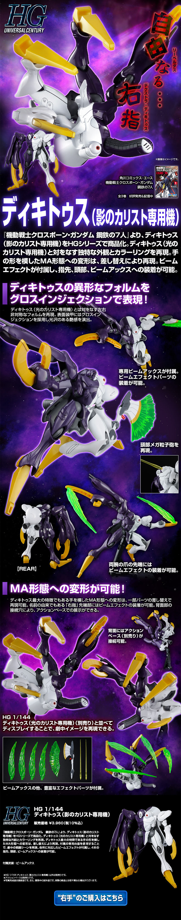 HG 1/144 Dictus LP design (Toys, Hobbies & Figures / Black-colored / Cool style) PC version