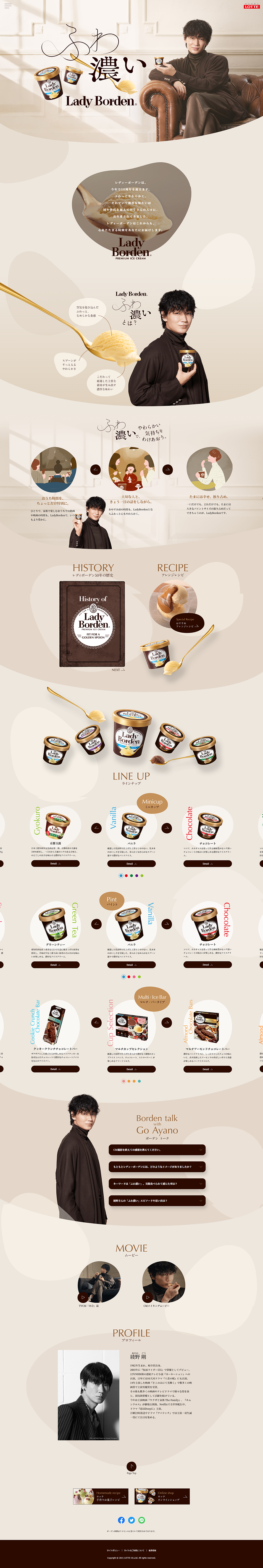 LadyBorden LP design (Western confectionery / Beige tones / Cute style) PC version