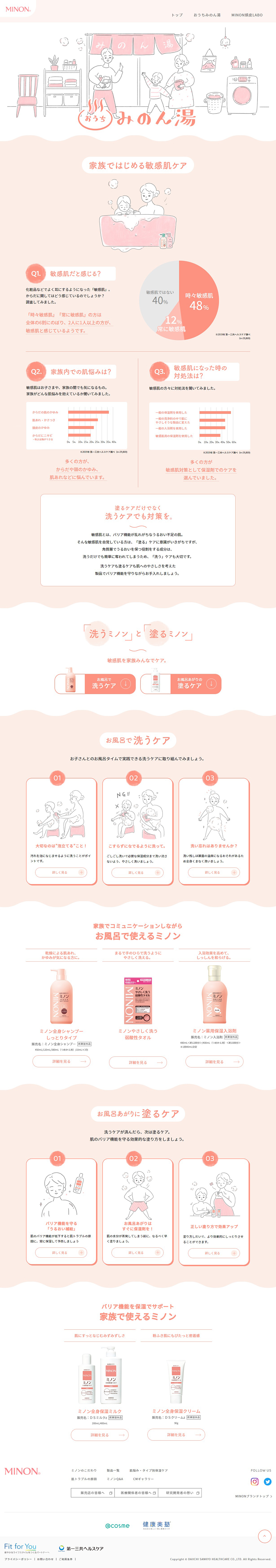 Ouchi Minon Yu LP design (Skincare, Bodycare, Haircare / Pink shades / Manga) PC version