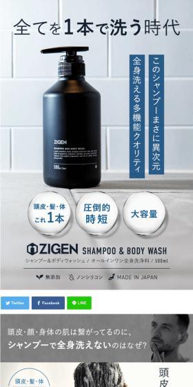 Men's Scalp Shampoo LP design (Skincare, Bodycare, Haircare / Shades of blue / Clean-cut) PC version