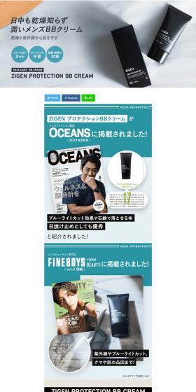 Protection BB Cream LP design (Skincare, Bodycare, Haircare / Shades of blue / Clean-cut) PC version