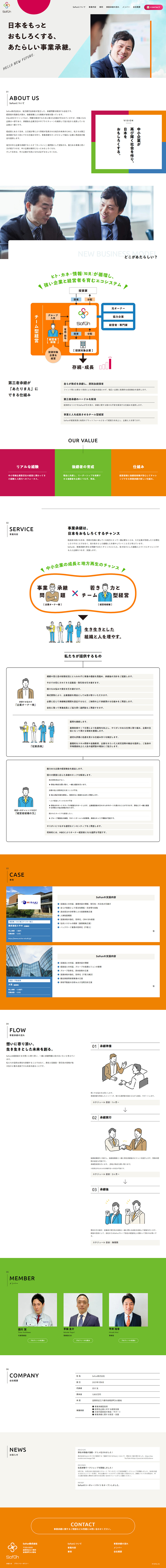 SoFun Co., Ltd. LP design (Businesses, companies, stores / White-based / Simple) PC version
