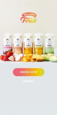 The Label Fruit（ラベルフルーツ）-食べるフルーツオレ専門店.pngのLPデザイン（企業・会社・お店／カラフル系／かわいい系）スマホ版