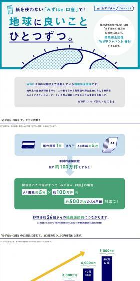 Mizuho e-Koza LP design (Insurance, Finance, Credit / Shades of blue / Trust and Safety) PC version