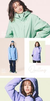 Quilted snowboard wear LP design (Women's fashion / Pink shades / Simple) PC version