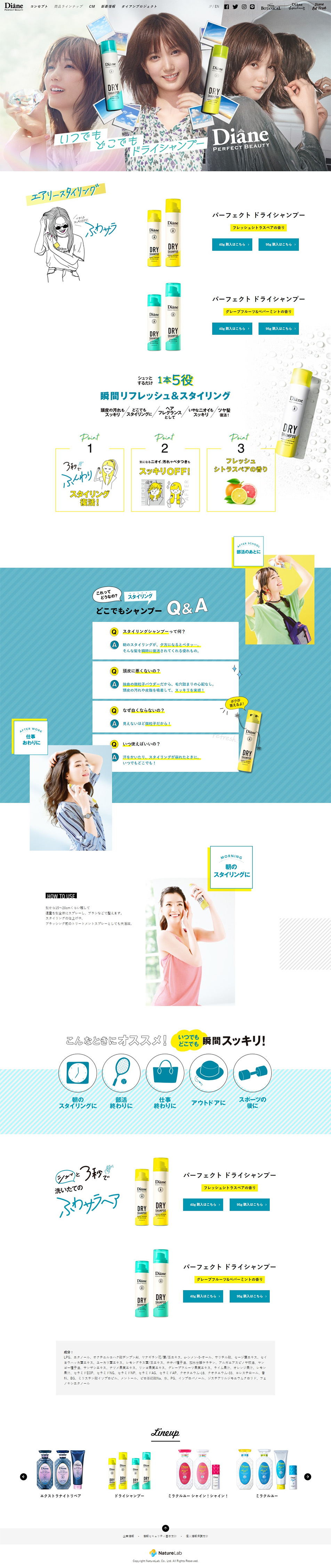 Dry Shampoo | Diane LP design (Skincare, Bodycare, Haircare / White-based / Cute style) PC version