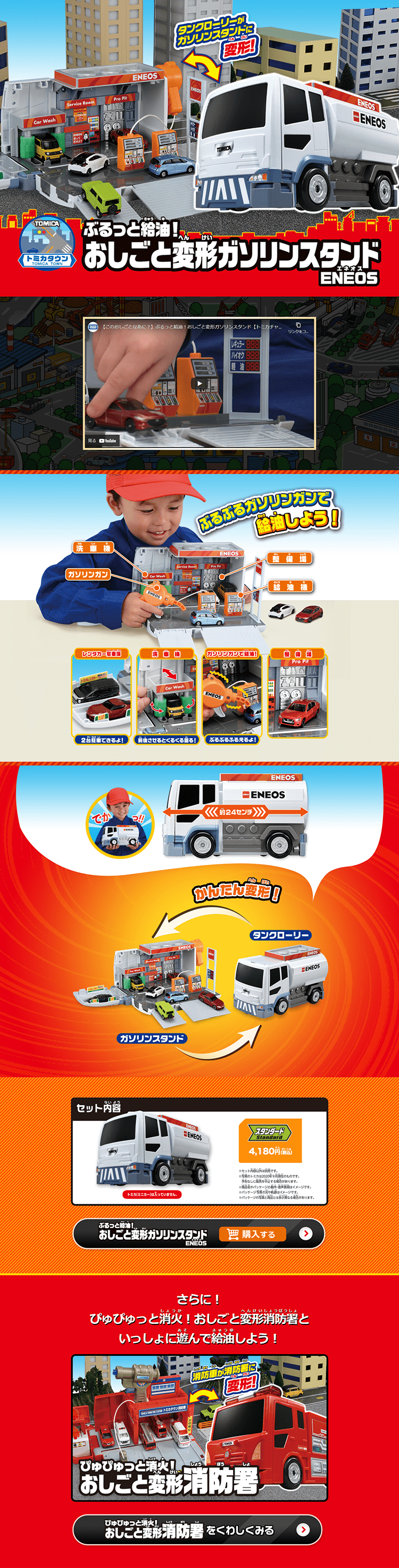 Burutto Refuel! Work Transformation Gas Station LP design (Toys, Hobbies & Figures / Red tones / Lively type) PC version