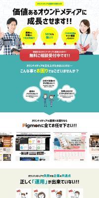 Pigmon LP design (Rental, Contracting, and Outsourcing / Shades of blue / Trust and Safety) PC version