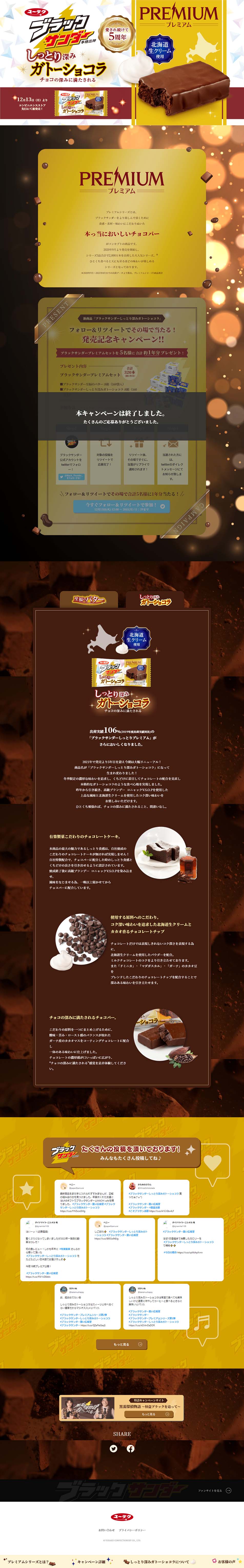 Black Thunder Shittori Fukami Gateau Chocolat - Filled with the depth of chocolate LP design PC version