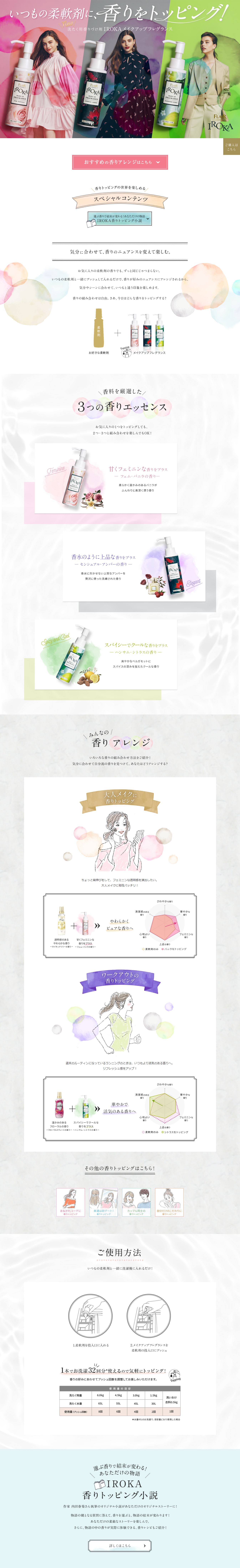 Makeup Fragrance LP design (White-based / Cute style) PC version