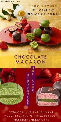 ショコラマカロンのLPデザイン（洋菓子／ブラック系／和風系）PC版