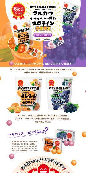 Marukawa Fusen Gum Protein LP design (Orange tones / Cute style) PC version