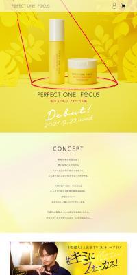 Perfect One Focus LP design (Skincare, Bodycare, Haircare / yellow / Refined style) PC version