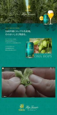 Yebisu Hop Terroir LP design (Beer and Happoshu / Green tones / Luxury and celebrity) PC version