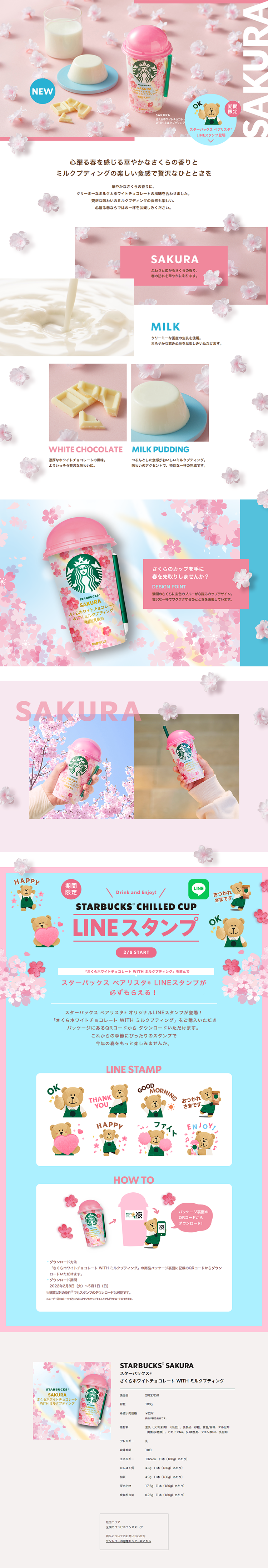 Sakura White Chocolate WITH Milk Pudding LP design (Water and Soft Drinks / Pink shades / Refined style) PC version