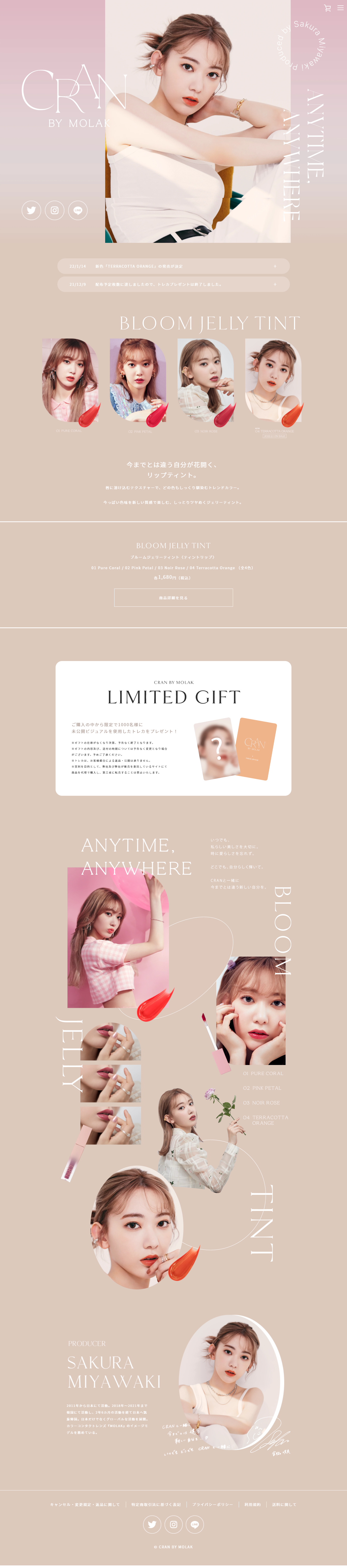 CRANBYMOLAK LP design (Cosmetics, makeup, and contact lenses / Beige tones / Cute style) PC version