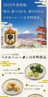 マヌカハニーのLPデザイン（健康食品・健康ドリンク・サプリメント／ベージュ系／和風系）PC版
