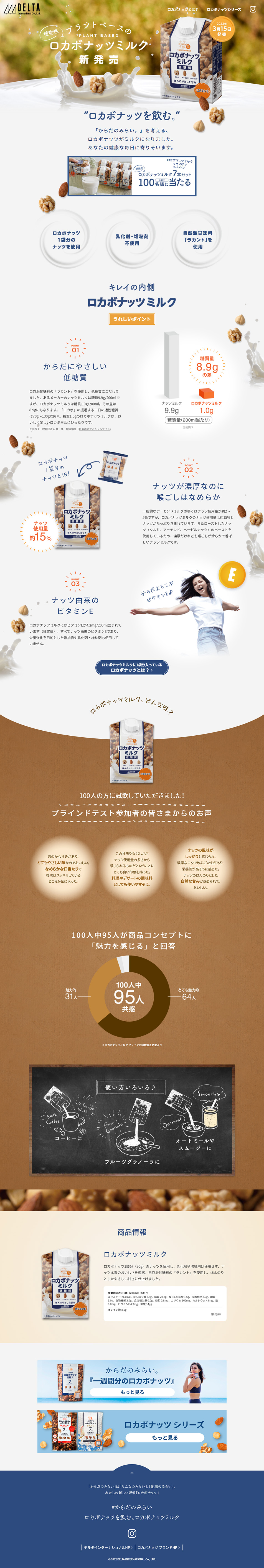 Locabo Nuts Milk LP design (Health foods, health drinks, and supplements / White-based / Simple) PC version