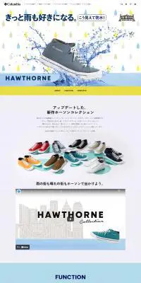 HAWTHORNE RAIN Ⅲ WATERPROOFのLPデザイン（靴・シューズ／ブルー系／かわいい系）PC版