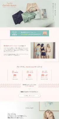 吸水型サニタリーショーツのLPデザイン(下着・ナイトウェア/ホワイト系/シンプル系)PC版