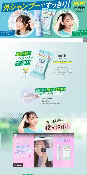 Merit DAY+ LP design (Skincare, Bodycare, Haircare / Green tones / Trust and Safety) PC version