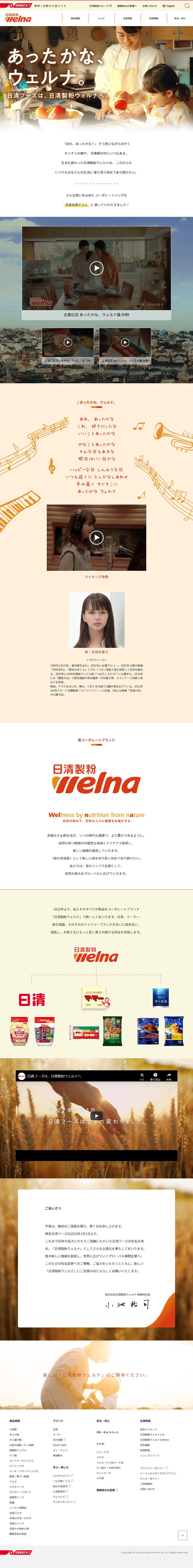 Nisshin Seifun Welna Co., Ltd. LP design (Businesses, companies, stores / Beige tones / Cute style) PC version
