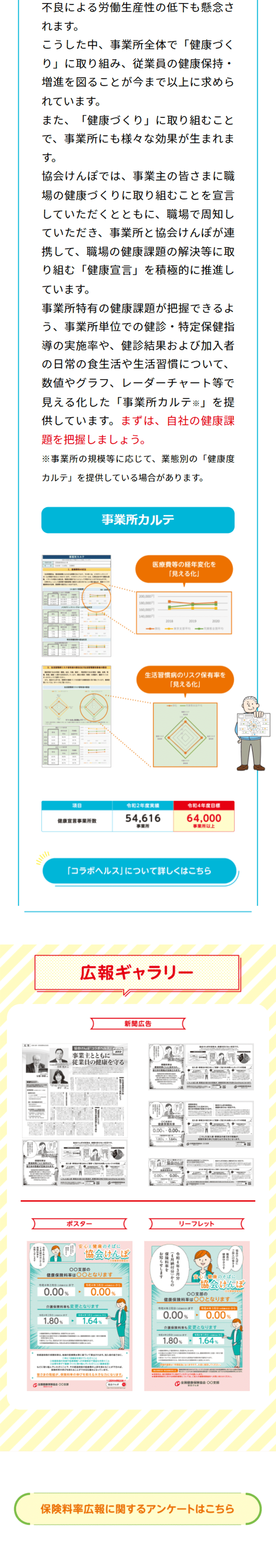 Kyokai Kenpo, for your peace of mind and health. LP design (Diagnosis, Matching, and Summary / Green tones / Manga) Mobile version