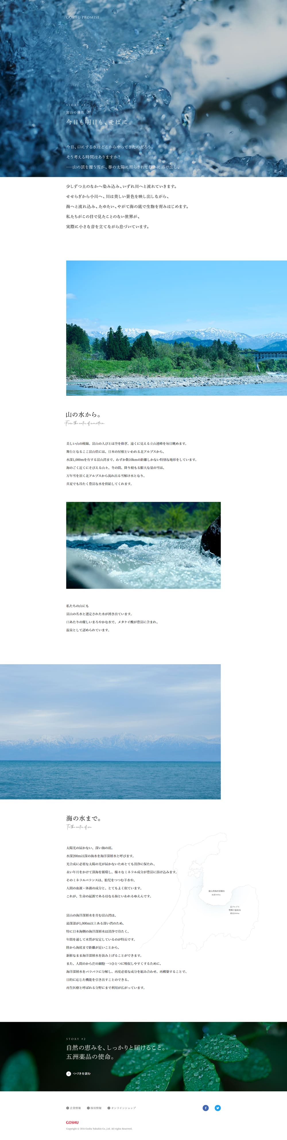 Nature of Toyama LP design (Businesses, companies, stores / White-based / Simple) PC version