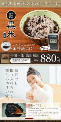 黒米 雑穀米 300gのLPデザイン（米・雑穀・シリアル／ベージュ系／和風系）PC版